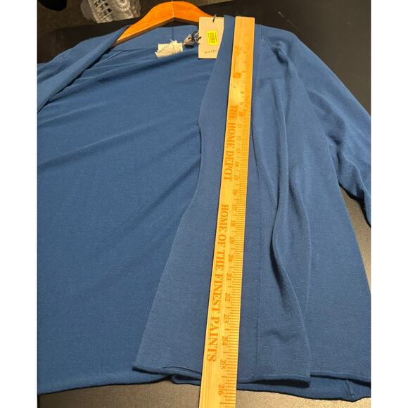 NWT Women's Size XL Nurture Rayon Blend Knit Open Cardigan Blue Draped - Picture 3 of 7